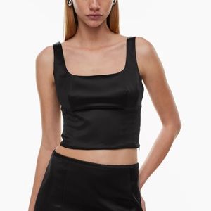 Aritzia Shine Satin Bustier Top